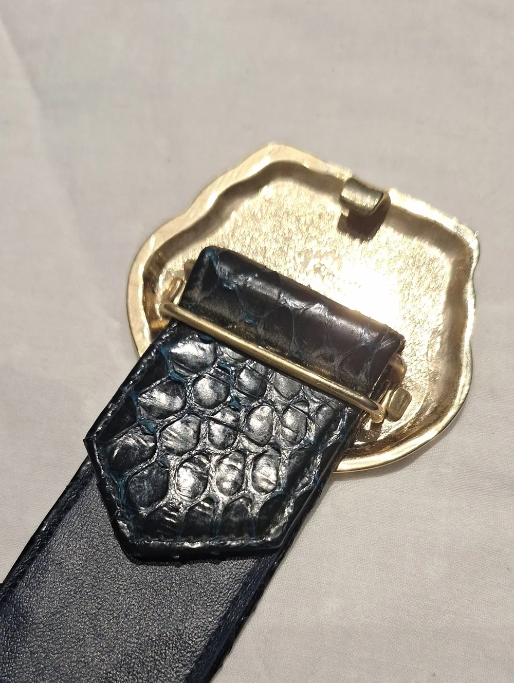 Carlisle Snakeskin Belt With Brass Buckle